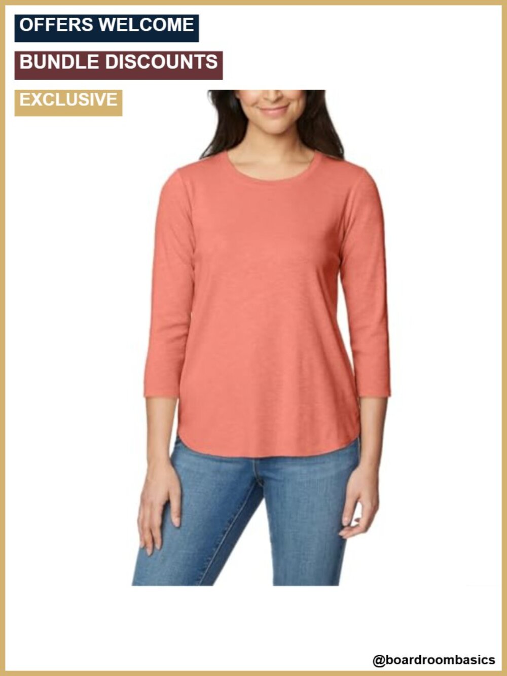 Cotton Slub Tee Relaxed Comfortable Scoop Neck Short Sleeve Top
